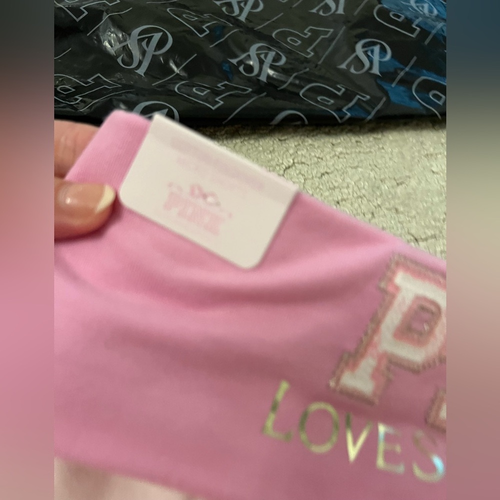 PINK X LoveShackFancy Cotton Foldover Micro Shorts S - Picture 13 of 14